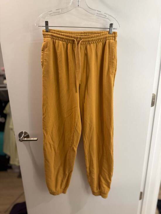 Aerie Pants - Aerie Mustard Yellow Jogger Sweatpants Size M Long